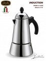 Konica Stainless Steel stove top 10 cup espresso maker made in Italy
