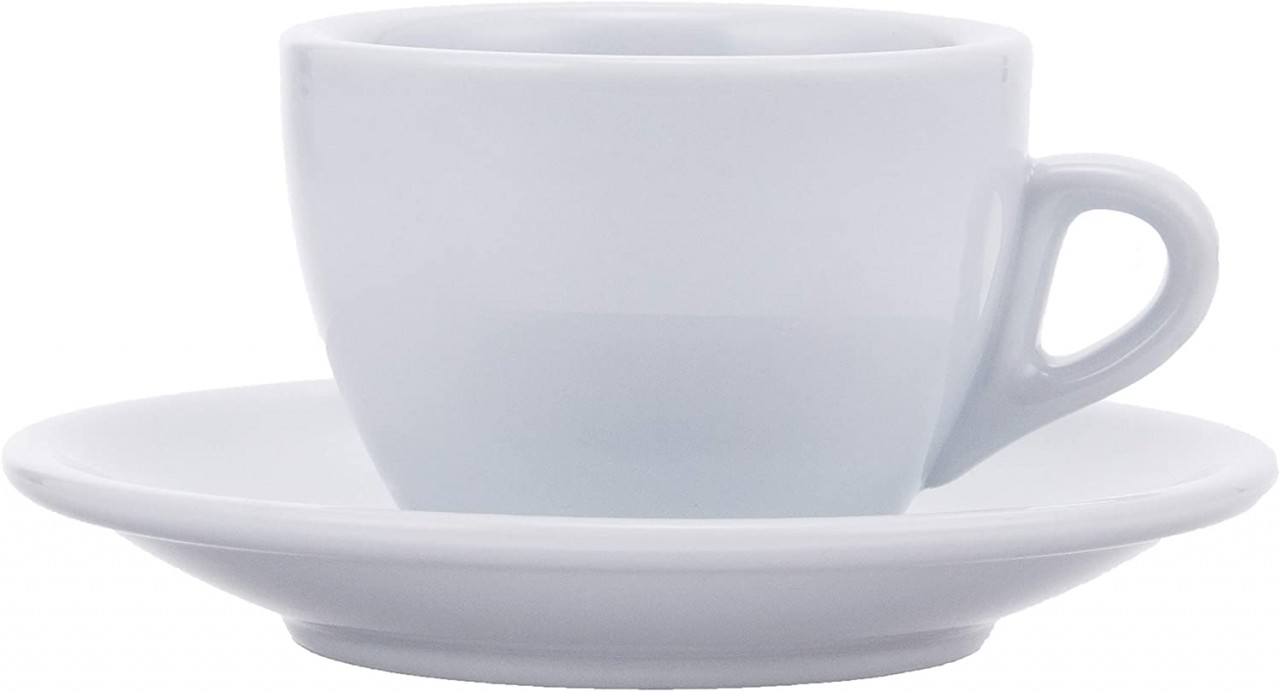 Cappuccino Cups Made In Italy White Nuova Point Amalfi Style -   by Kasbahouse.com a Belpasta Corporation Company