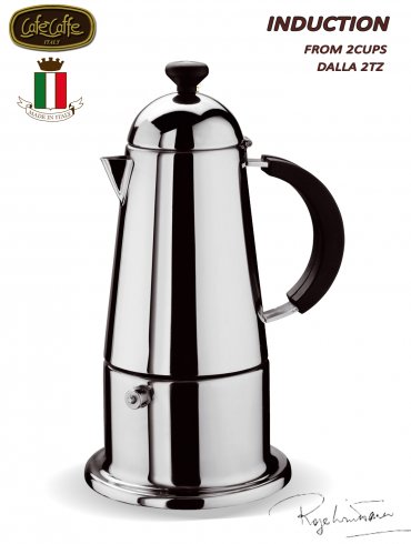 Stainless Steel Italian Espresso Coffee Pot for Induction Vitro