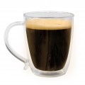 Double Wall Borocilicate 16 Ounce Glass Coffee Mug set of 2