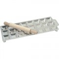 Risoli Aluminum Giant Square Ravioli Maker with Rolling Pin made in Italy